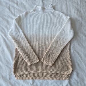 Haven Well Within Turtleneck Sweater, Organic Cotton, White Tan, Size M